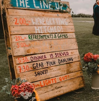 Line up palette programme mariage festival
