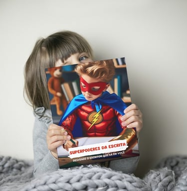 Manual de escrita infantil da VC.autor Assessoria Editorial - Superpoderes da escrita