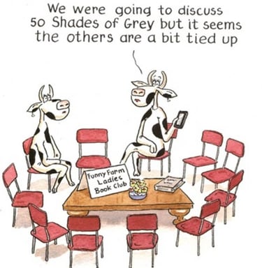 Book club cartoon