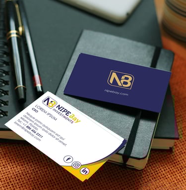 Imagen de una tarjeta de presentación, es un mock up