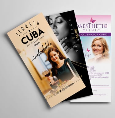 Imagen de flyers de diferentes clientes de guillesdesigns