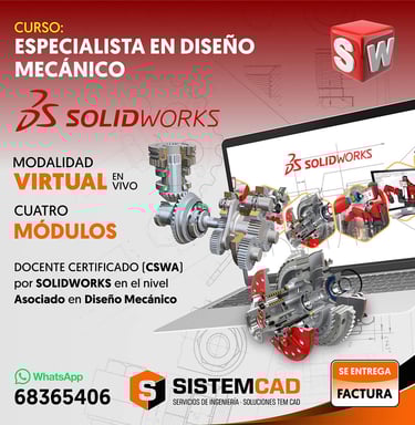 Anuncio de redes para vender un curso de Solidworks