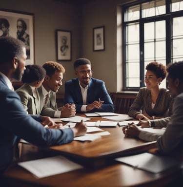 a man riding a skateboard down a street next to tall buildings