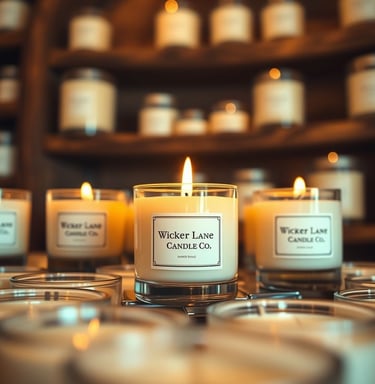 Aromathe soy wax candle range by Wicker Lane Candle Co