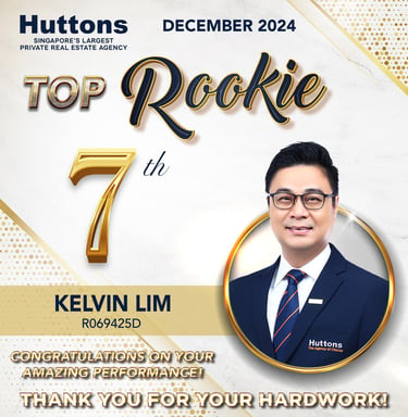 Kelvin Lim of Huttons Real Estate Agency awarded 7th Top Rookie for December 2024 performance.