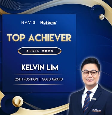 Kelvin Lim, Huttons Top Achiever for April 2024, wins Gold Award in 26th position.