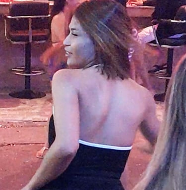 Thai lady enjoying party in Hua Hin on Soi 80