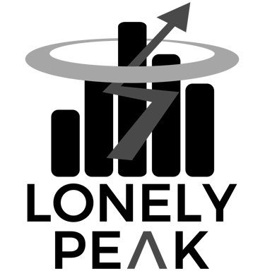 The Logo for LonelyPeak, a client of SquareKey Studio