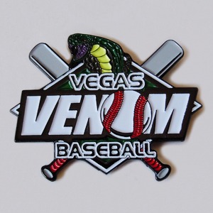 a soft enamel pin of vegas 
