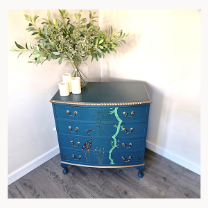  upcycled chest of drawers with added stencil detail