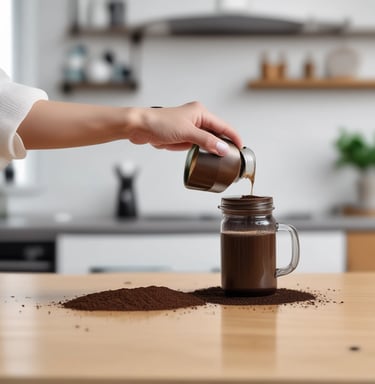 An assortment of mushroom coffee packets arranged aesthetically.