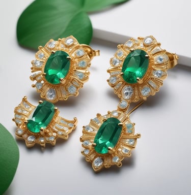 A pair of elegant earrings that reflect modern design and luxury.