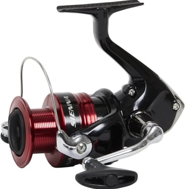 MOLINETE SHIMANO PESCA ULTRA LEVE PRETO COM VERMELHO ESCURO IDEAL PARA PEIXES PEQUENOS.