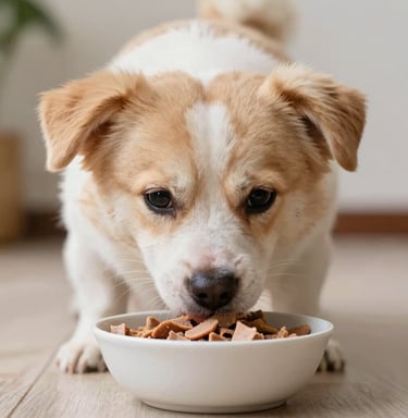 A happy golden retriever chewing on a colorful dog toy in a sunny park.