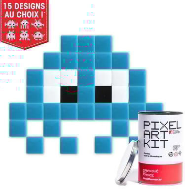 Pixel Corner, Little Alien color azul, pixel art kit
