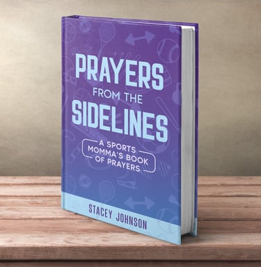 Cover of Prayers from the Sidelines, a sports mom prayer journal by Stacey Johnson