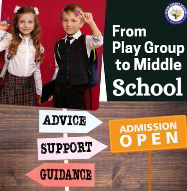 future Champs Academy Dholpur a group of children and adults in school uniforms and uniforms