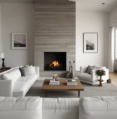 A modern chair with a sleek, angular design sits in an elegant, well-lit interior space with high ceilings and a large skylight. The chair features a combination of leather and metal elements, exuding a minimalist and sophisticated aesthetic.