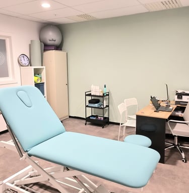 la salle de soins du cabinet de kiné à tournai