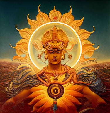 a painting of a woman with a sunflower
