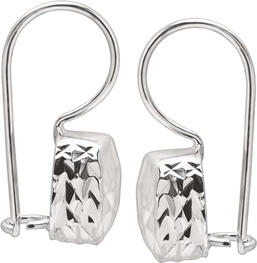 Modernist Silpada Drop Earrings in Textured Sterling Silver