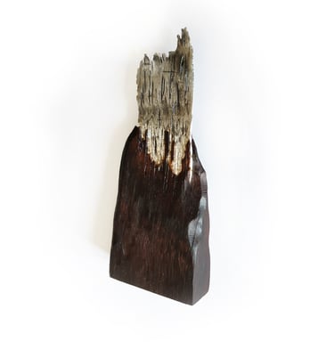 wooden brooch, the isle of the dead, contemporary jewelry