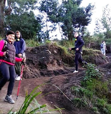 hiking on Ijen volcano