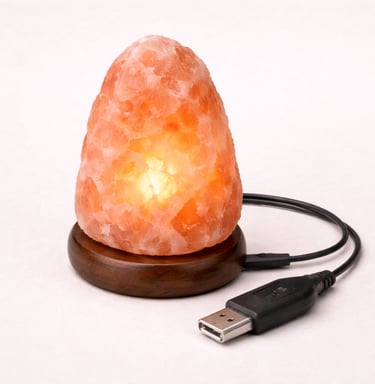 USB Himalayan salt night lamp bedside glow lighting