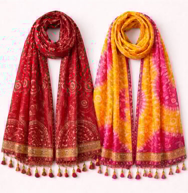 Chunri tie dye dupattas