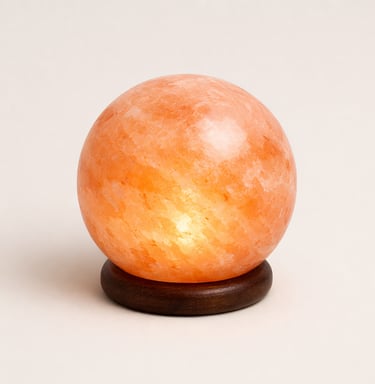Sphere Himalayan salt lamp round crystal ambient lighting