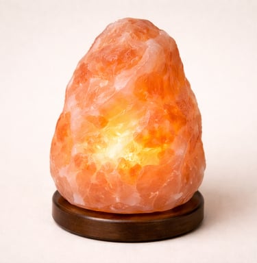 Rough cut Himalayan salt lamp handcrafted natural crystal lighting décor