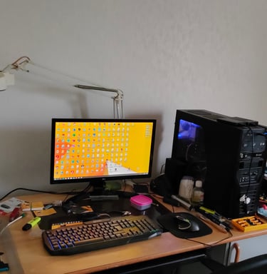 vue de l'espace de travail en atelier