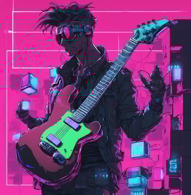 a guitar shaped like a guitar with a colorful guitar