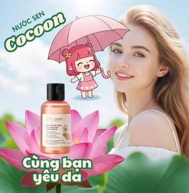 toner nước sen cocoon cấp ẩm cho da mụn