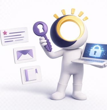 Illustration symbolizing digital assets built through repeatable online business systems