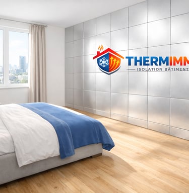 Isolation de murs d'une chambre par intérieur avec Thermimmo sans perte de surface classe  A, DPE