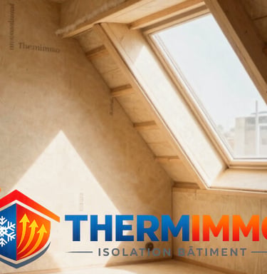 Un grenier (combles) confortable, isolé avec des panneaux Thermimmo