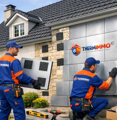 Isolation par extérieur d'une maison avec le super isolant Thermimmo