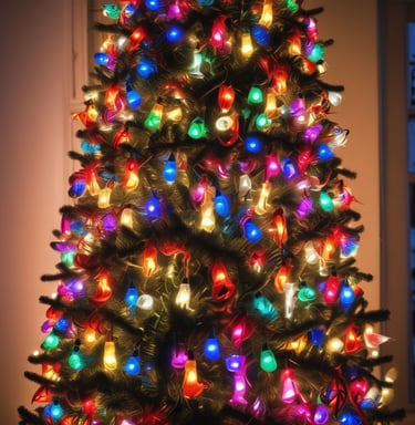 Close-up of a smart light strip displaying a smooth gradient of RGB colors along a shelf.