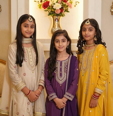 A selection of accessories including gold-accented bangles and pearl earrings arranged on a soft beige background.