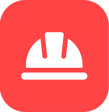 Icono de uso de equipos de seguridad certificados para riesgos industriales