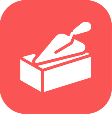 Icono representativo de construcción y reparación de hornos refractarios industriales