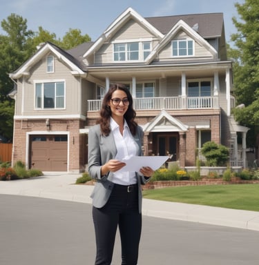 a man and woman standing in a room