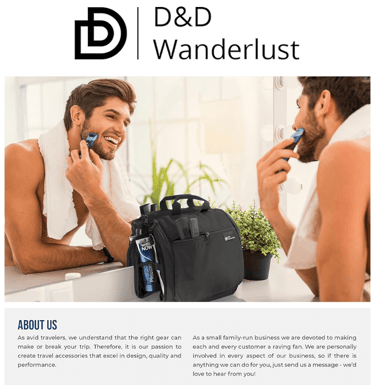 man using razer from his toiletry bag in a bathroom