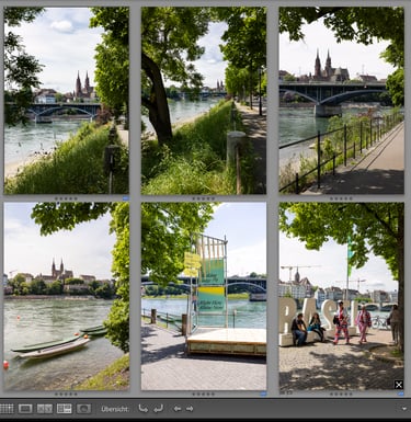 Bildansicht mit Basel-Motiv im Programmfenster – Beispiel aus dem Kurs Datenbankhandling