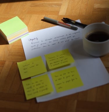 accompagnement. en coaching pour trouver ses propres solutions à partir d'un objectif concret
