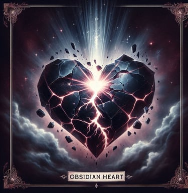 OBSIDIAN HEART Band Logo - The Sonic alchemists of the Harmonya Chronicles