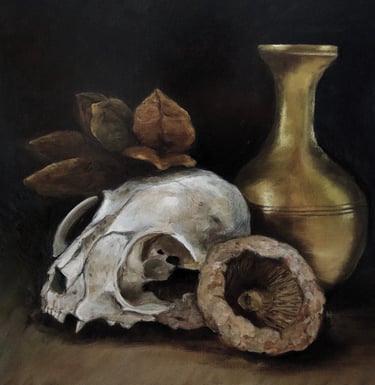 Cat Skull & Gold
