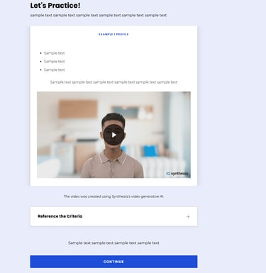 Sample 2 with AI video practice