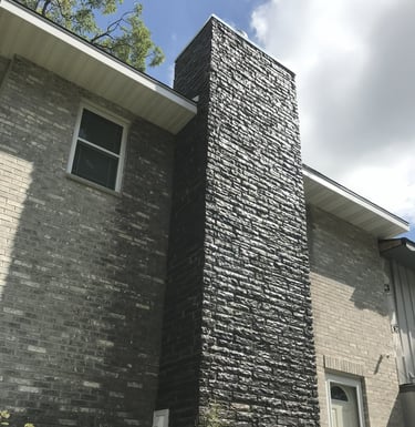 chimney repair project in Lake Geneva, Wisconsin
